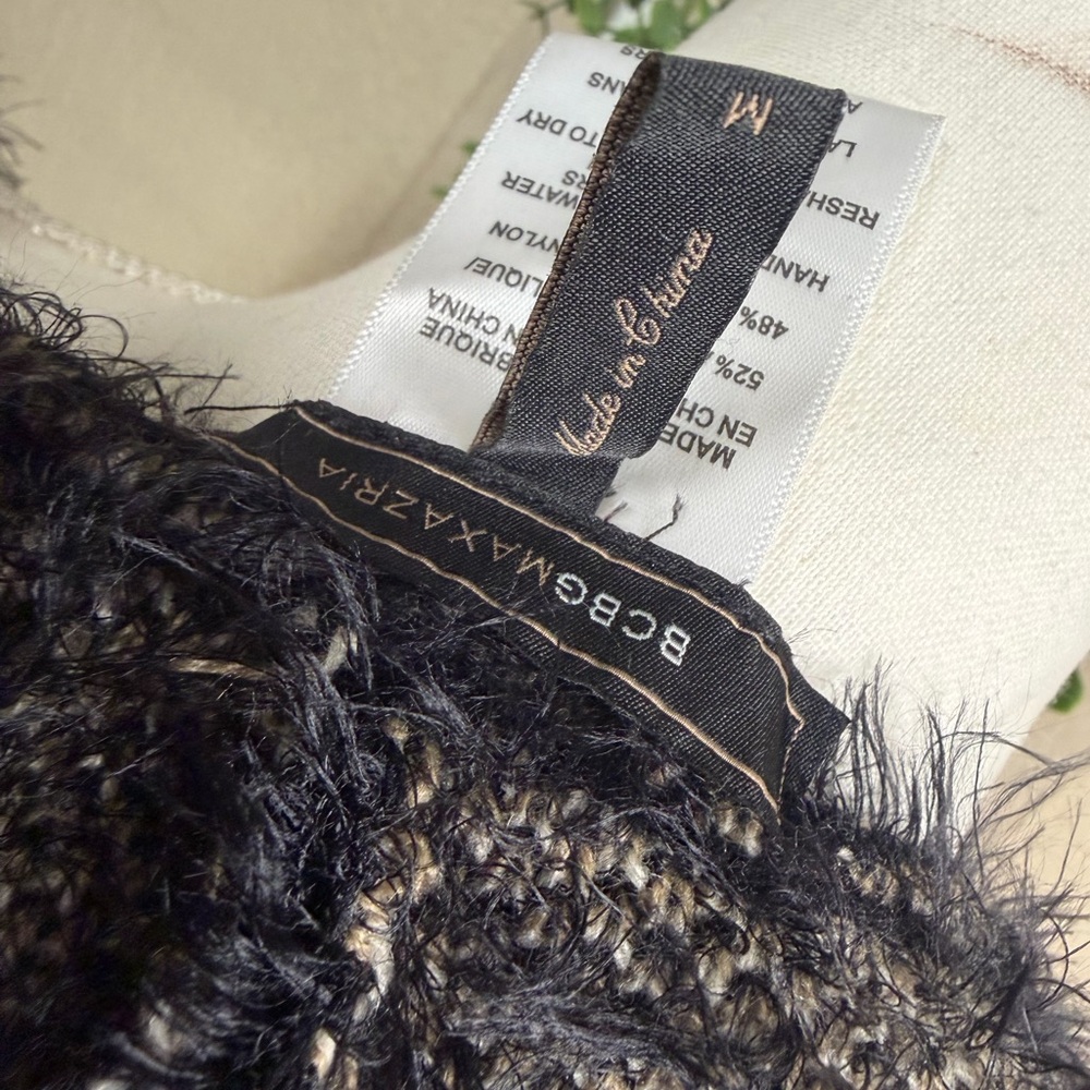 BCBGMaxAzria Black and Cream Patterned Cardigan - Picture 5 of 5